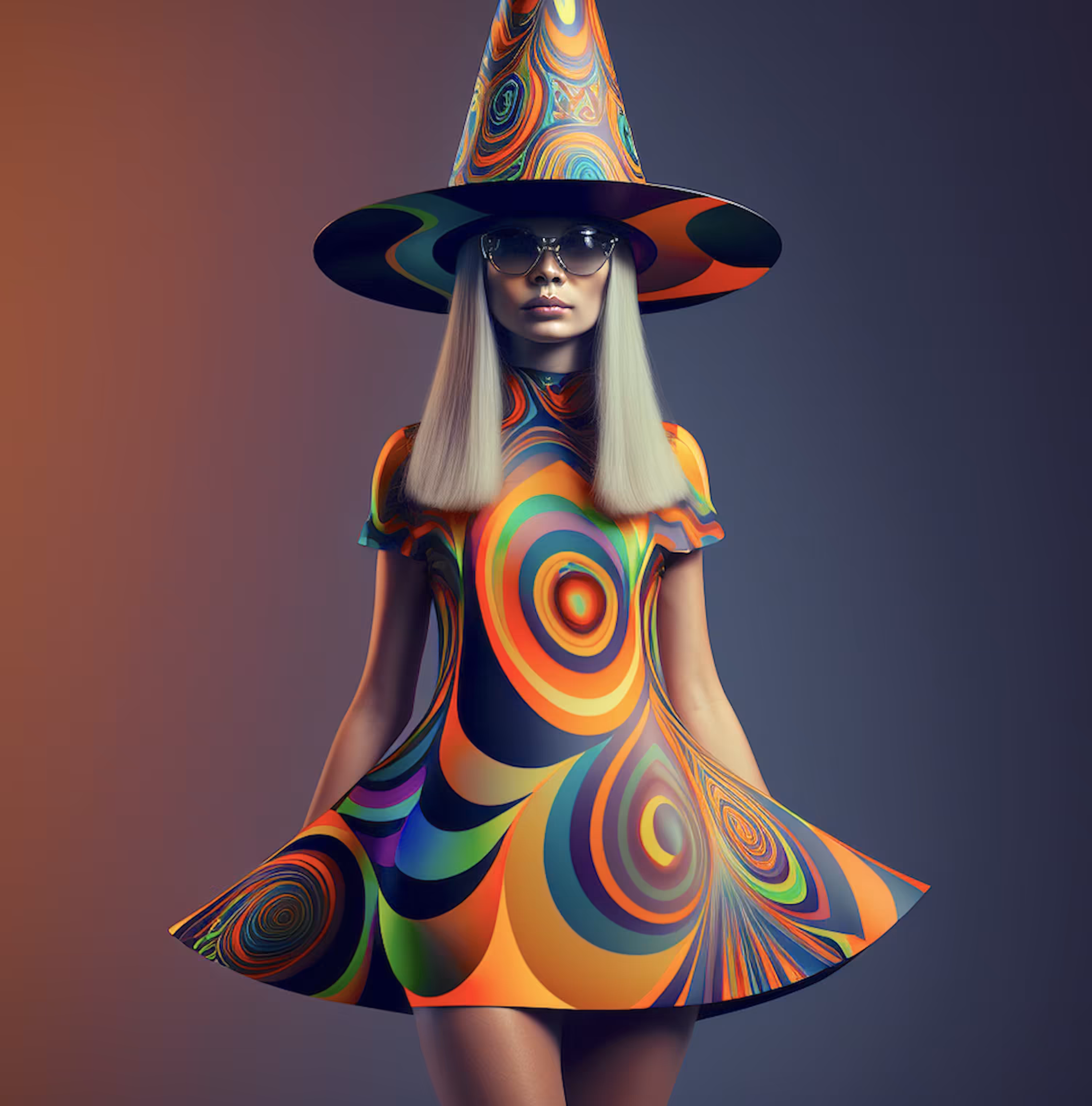 AI Fashion look #17 Psychedelic Witch 