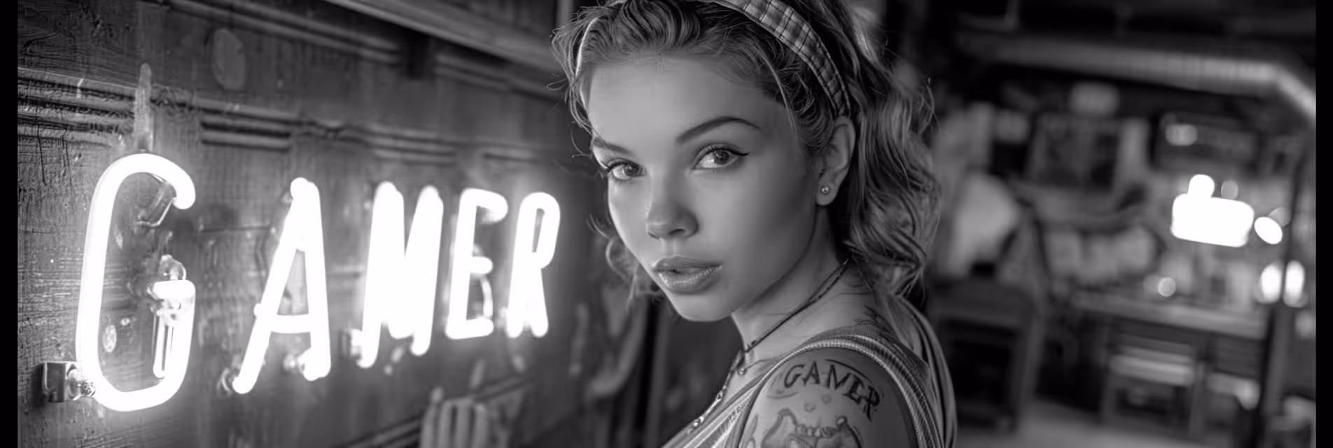 X Header Image - Vintage Gamer Girl #3