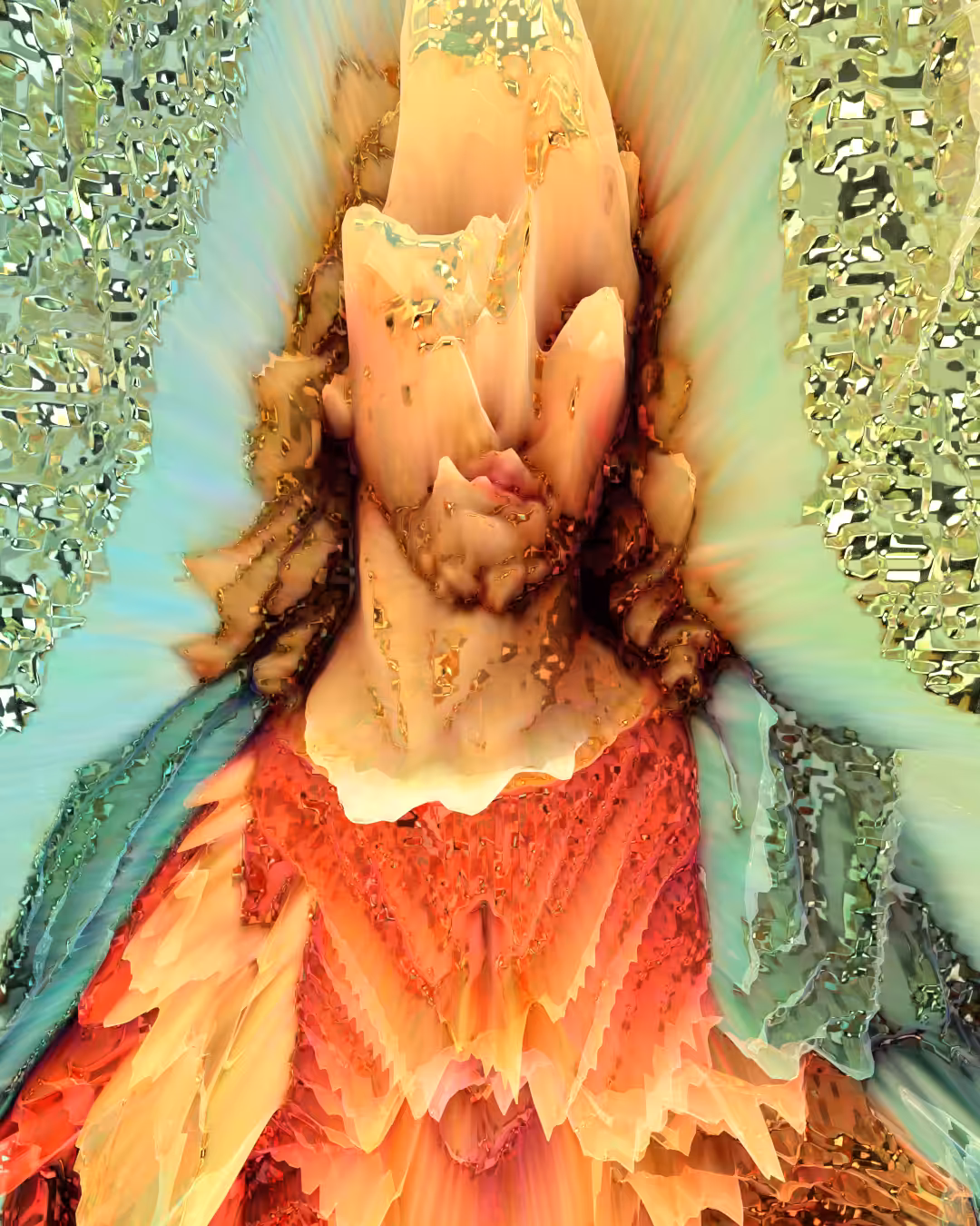 Golden Jesus Stamp #1 (serie of 3)