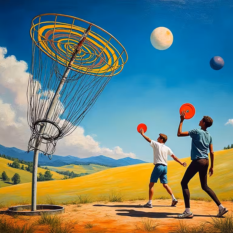 disc golf with Dalí
