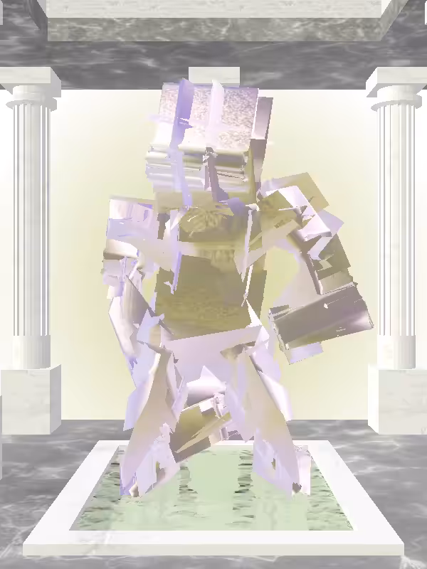 The Dancing Shimmery Violet Garden Man #4866
