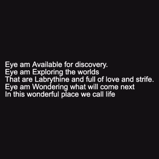 Eye am Available for...