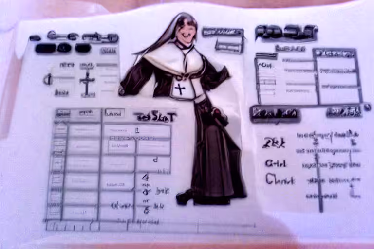 Fvunia - Character Sheet - Human Priestess