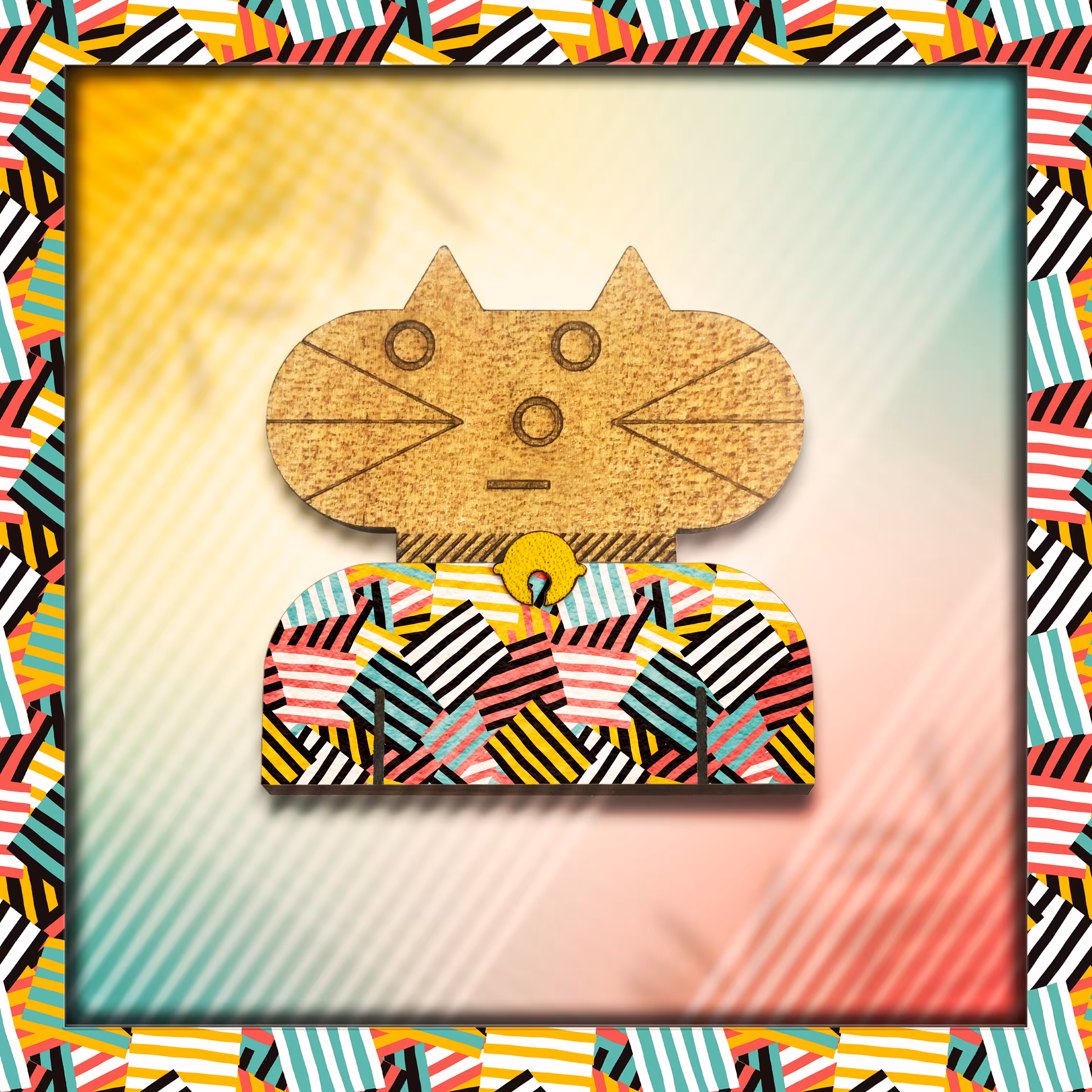 Pattern cat #013_tropical stripes