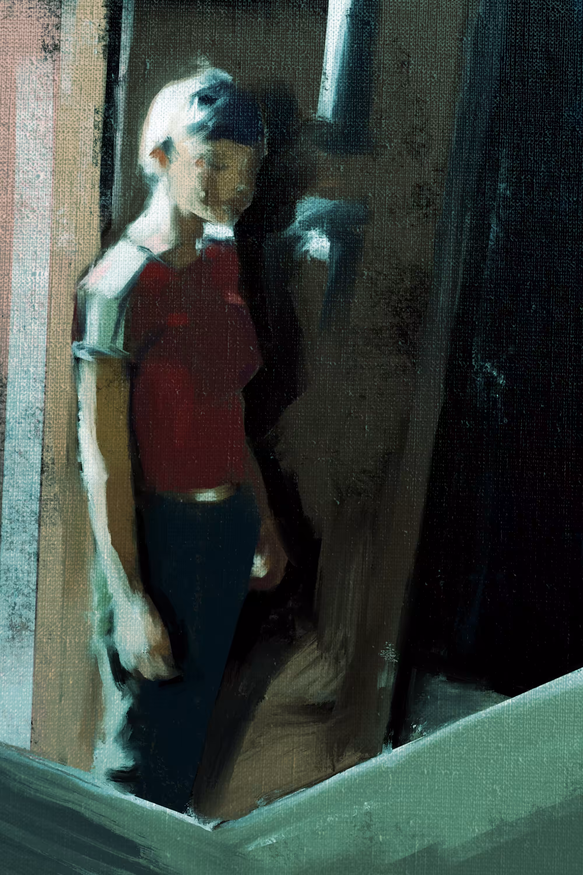 between light and shadow