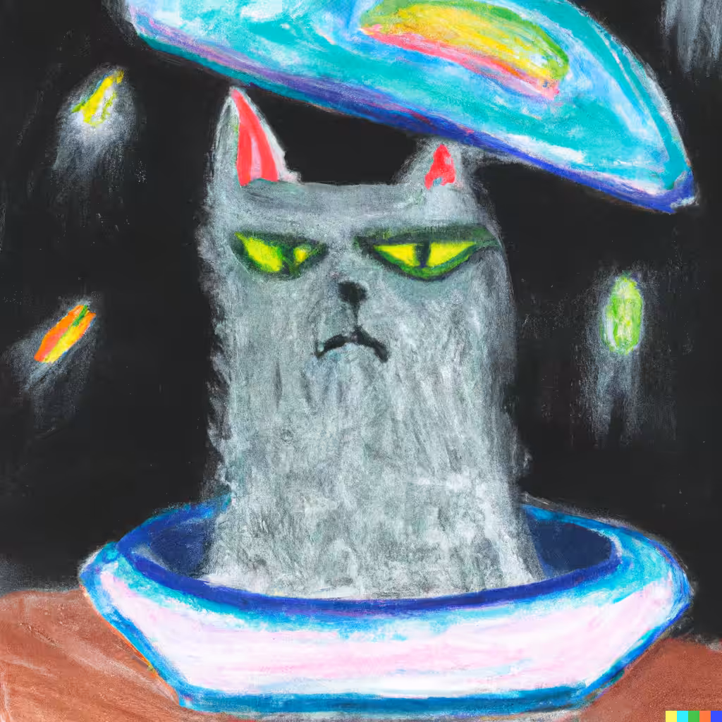 Less than Thrilled Space Cat No. 6