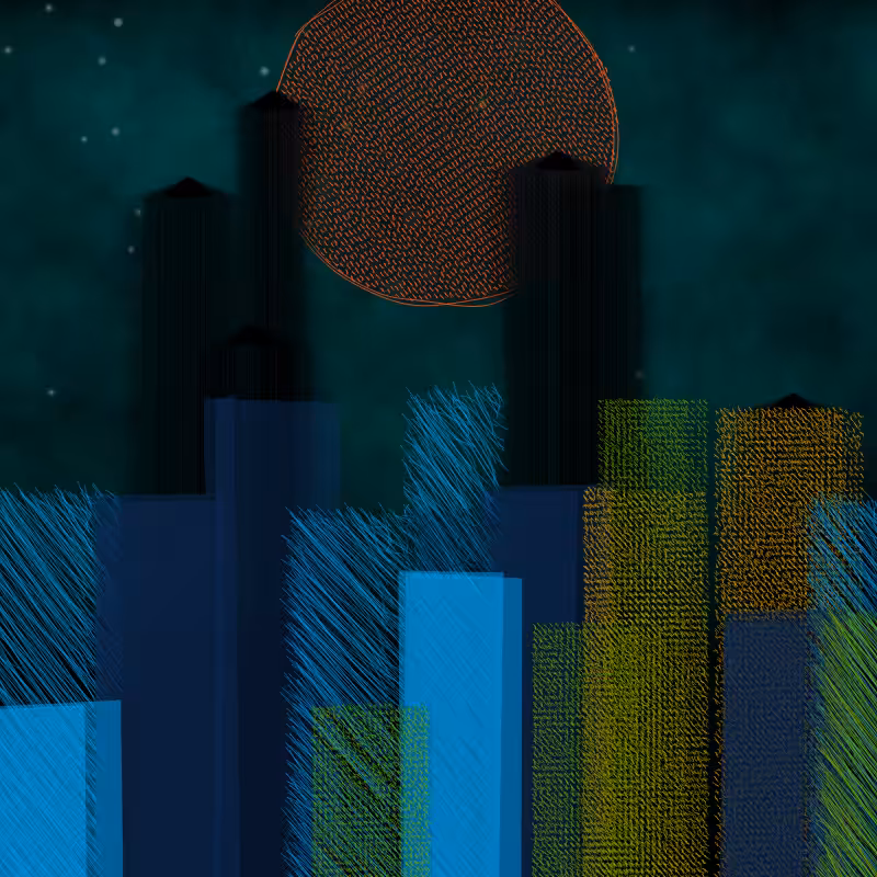 hastily-drawn cityscape sketch #56