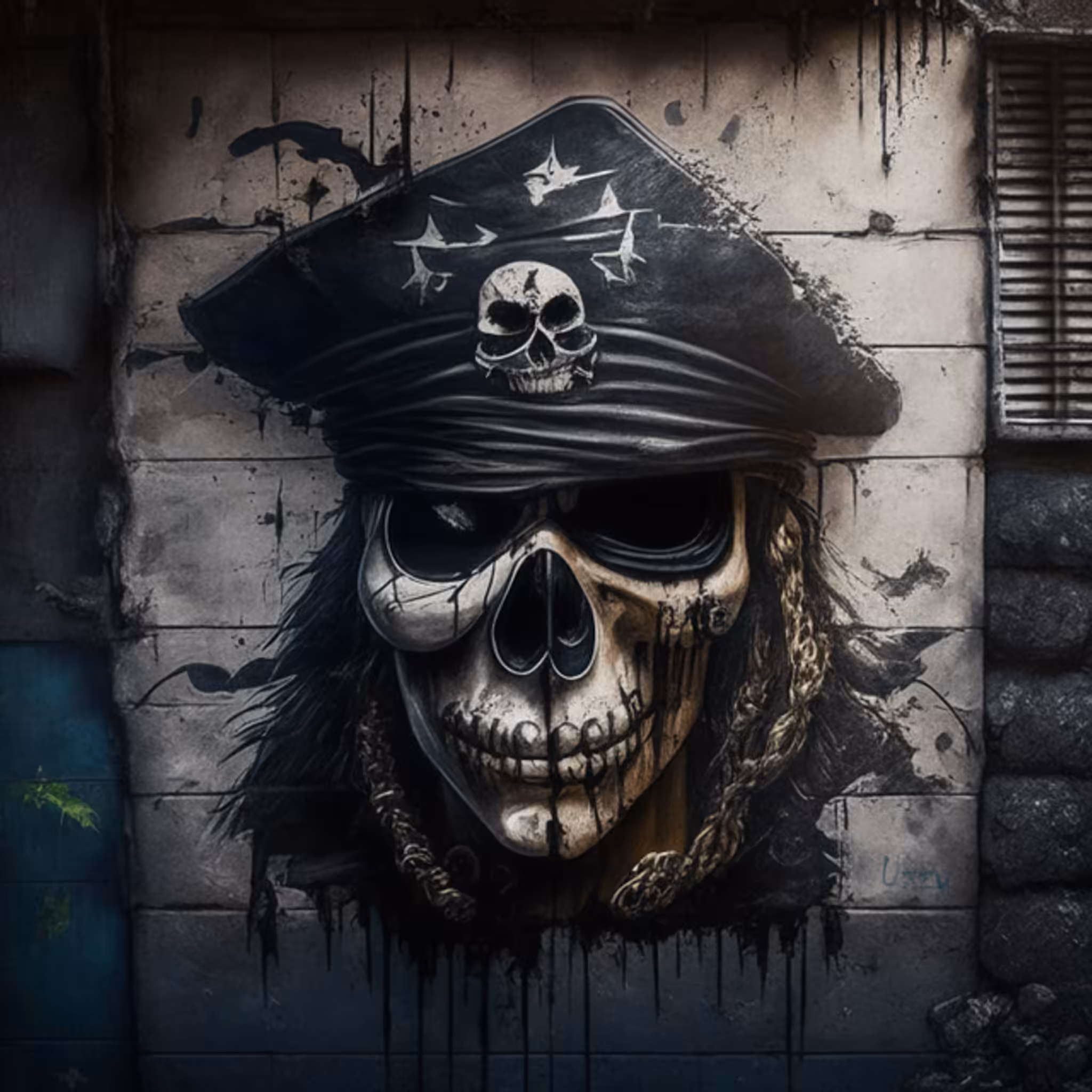 Skull graffiti #11