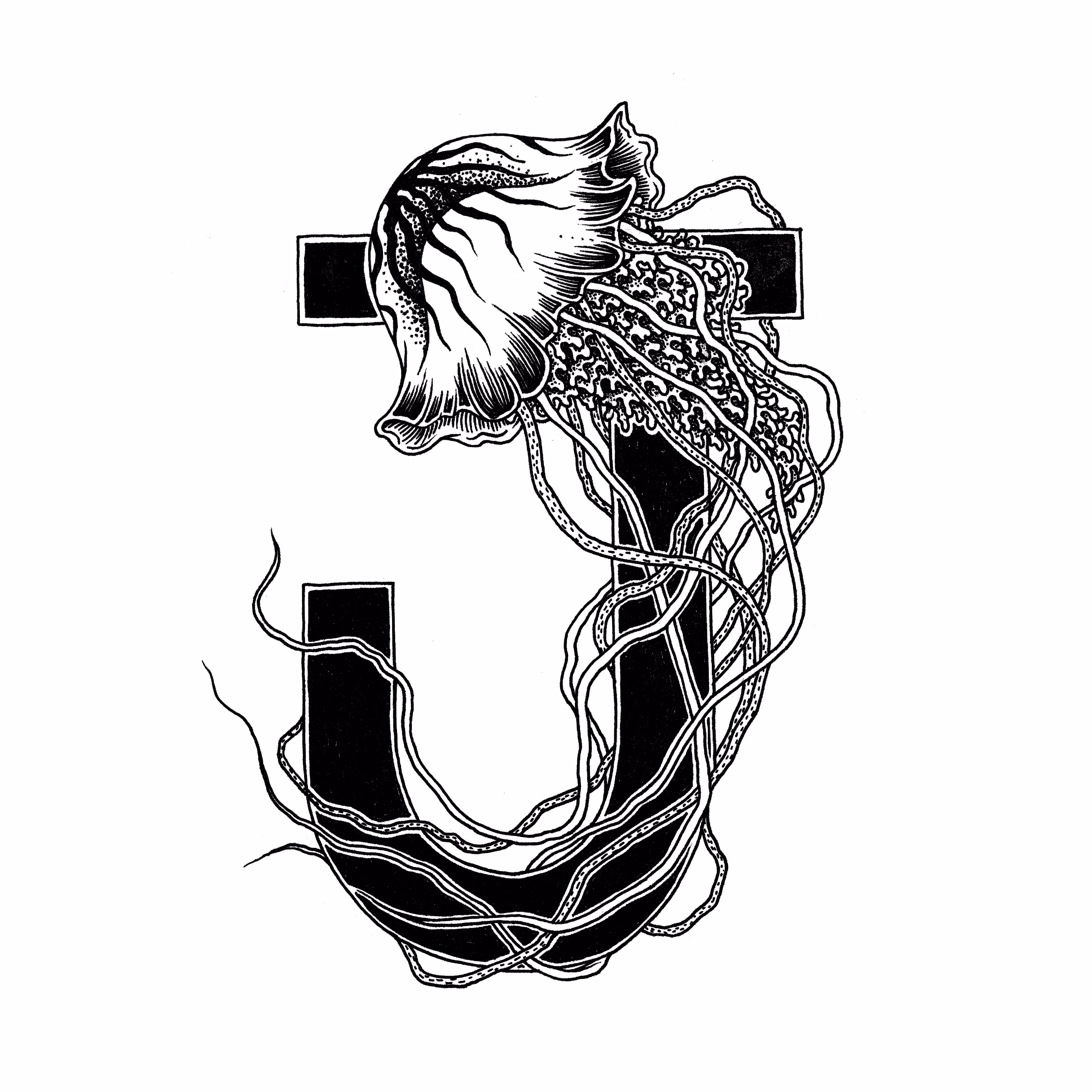 J (Jellyfish) - 36 Days of Patterns