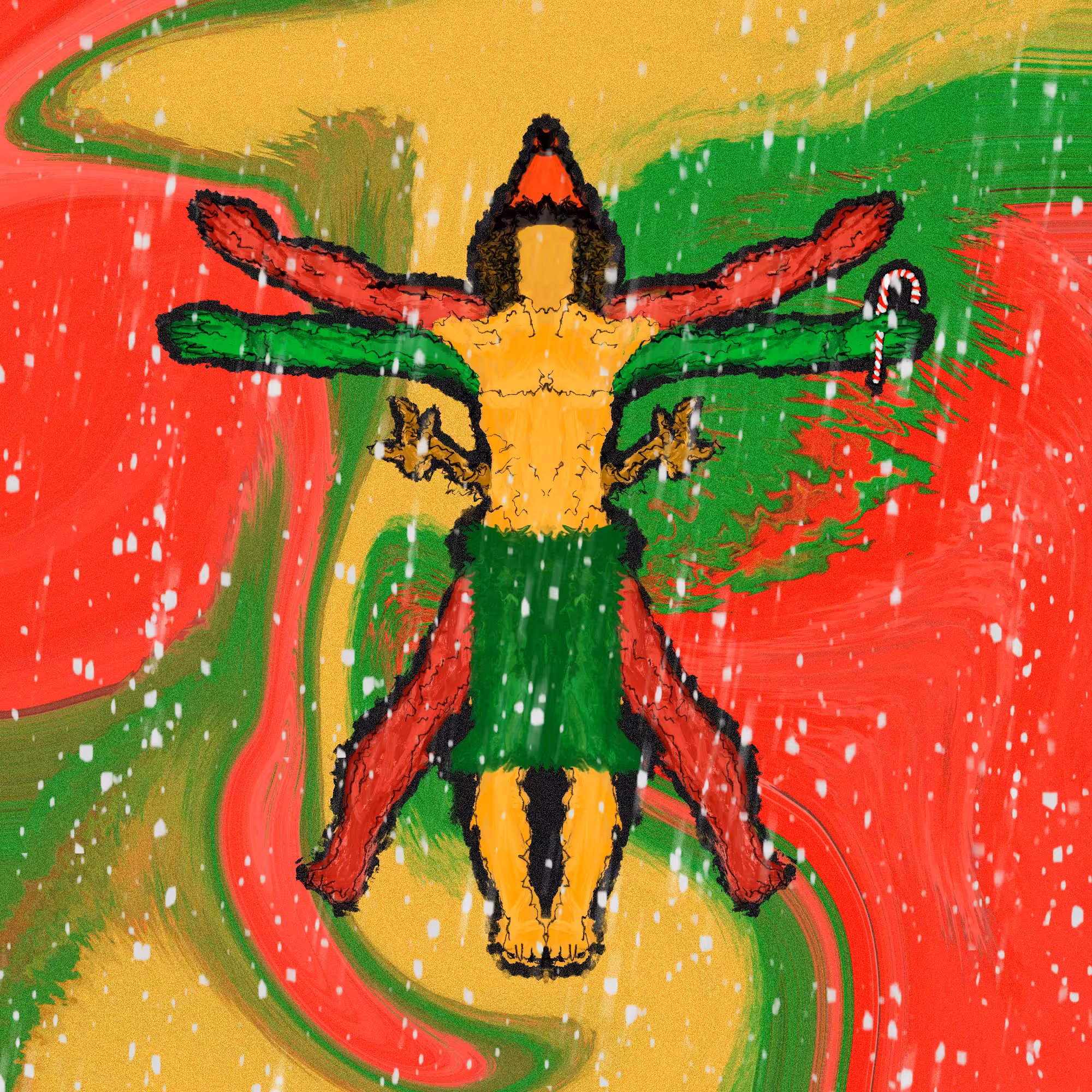 The Vitruvian Santa