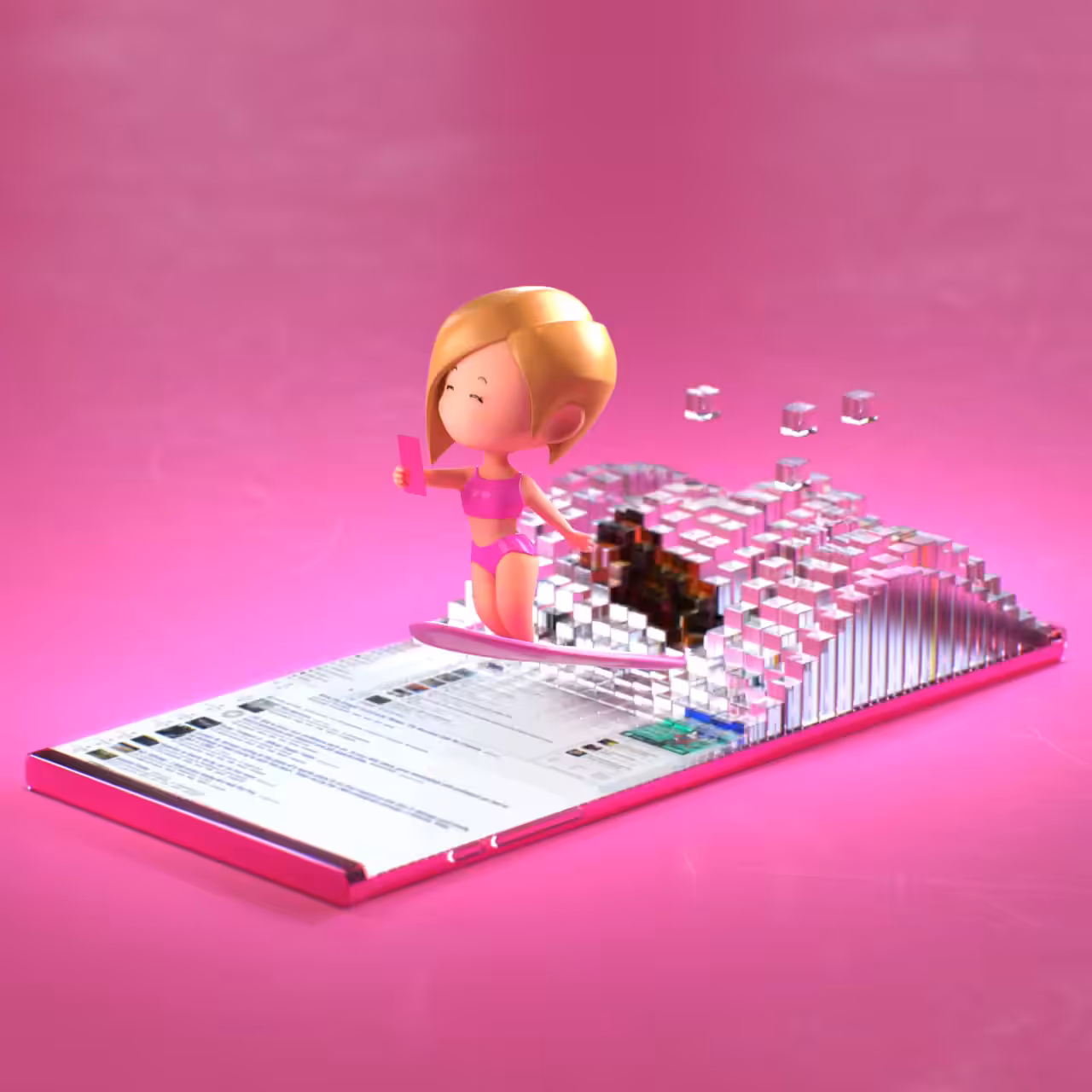 Smallies - Web Surfing Girl