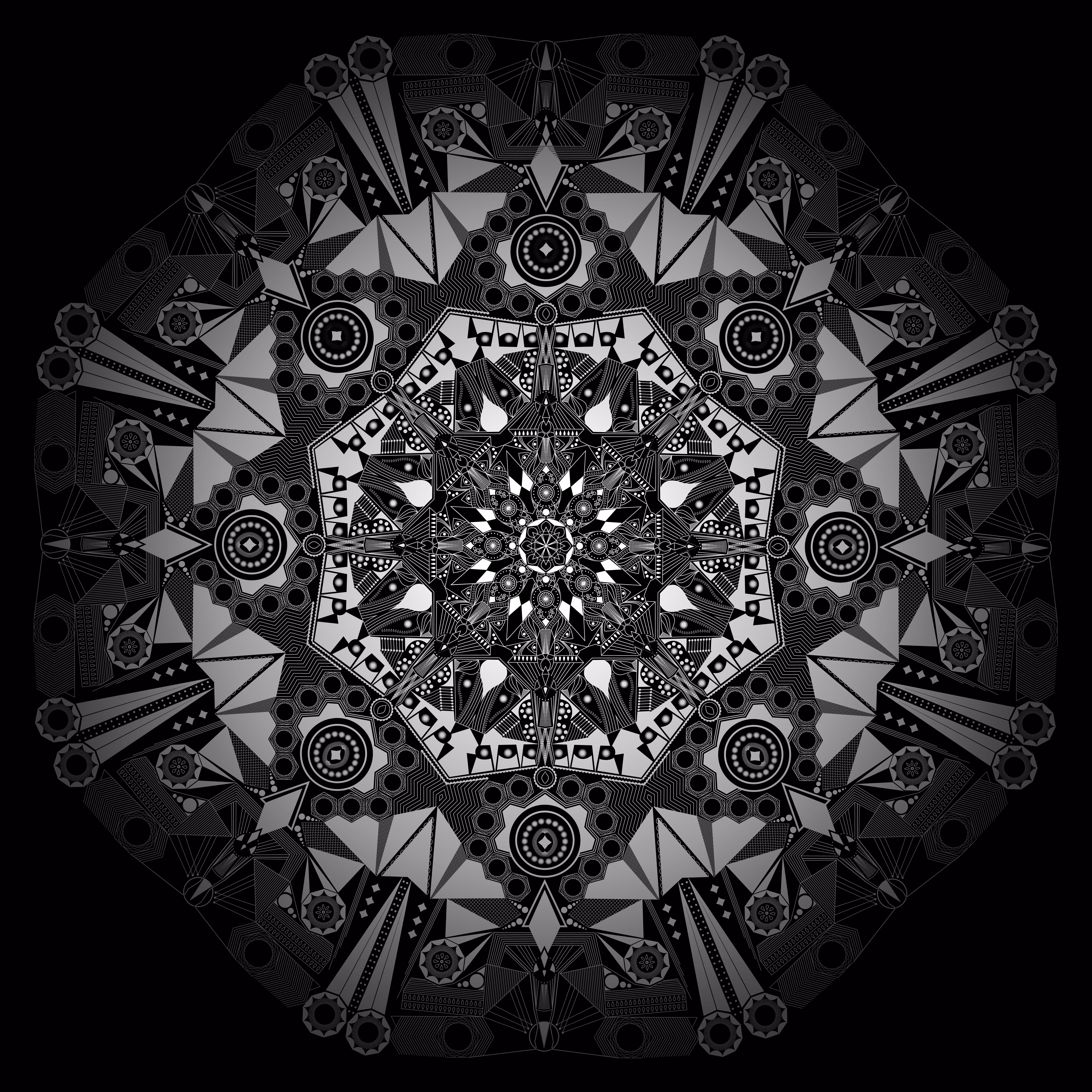 Mandala #2 - Monochrome