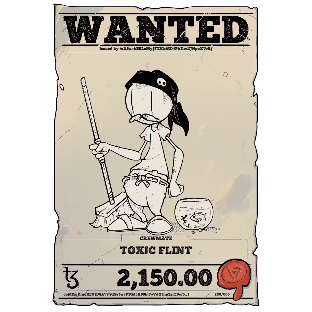 TOXIC FLINT | TEZOS PIRATE 209/666