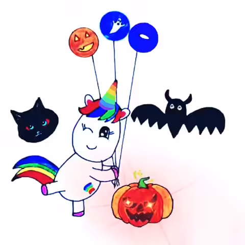 Unicorn loves Halloween🌈🎃
