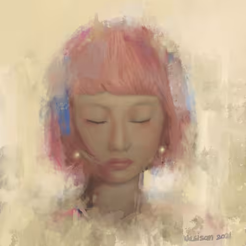 The Pink Girl in her mood