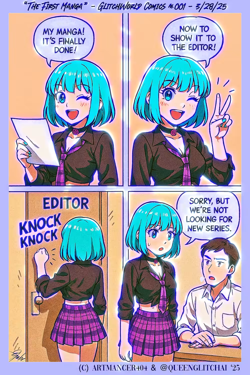 "The First Manga" - GlitchWorld Comics #001