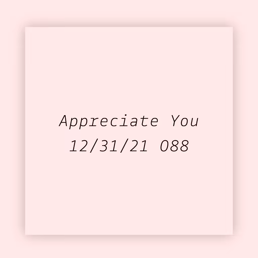 Appreciate You 088