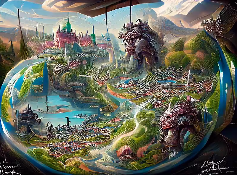 Abraham's First Works: A fantasy world by greg rutkowski