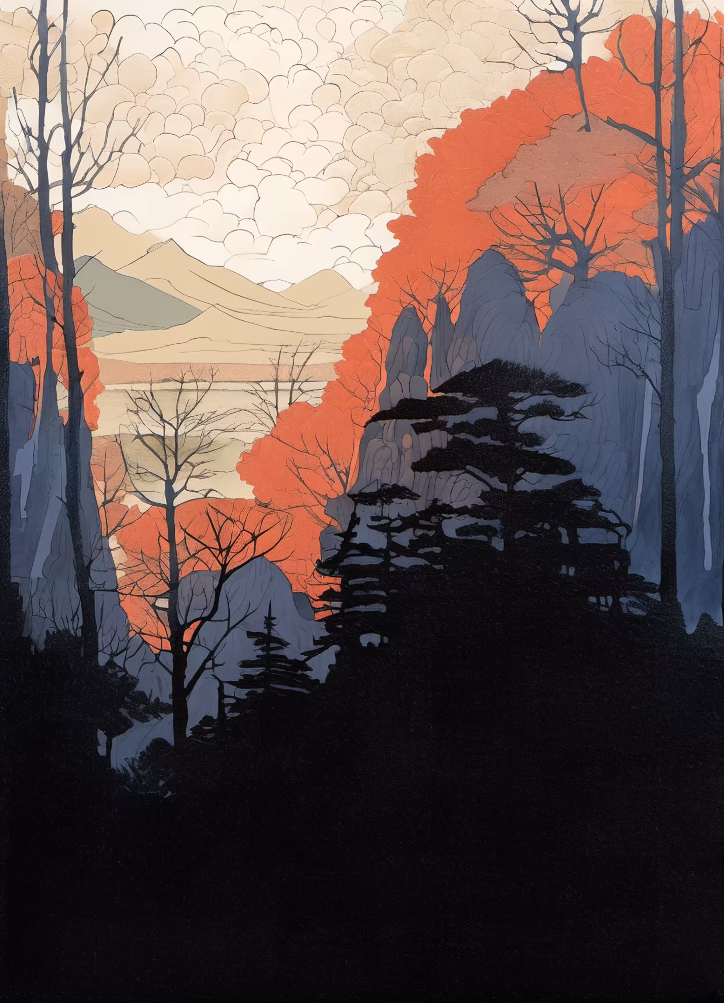 Woodblock Pixels #1