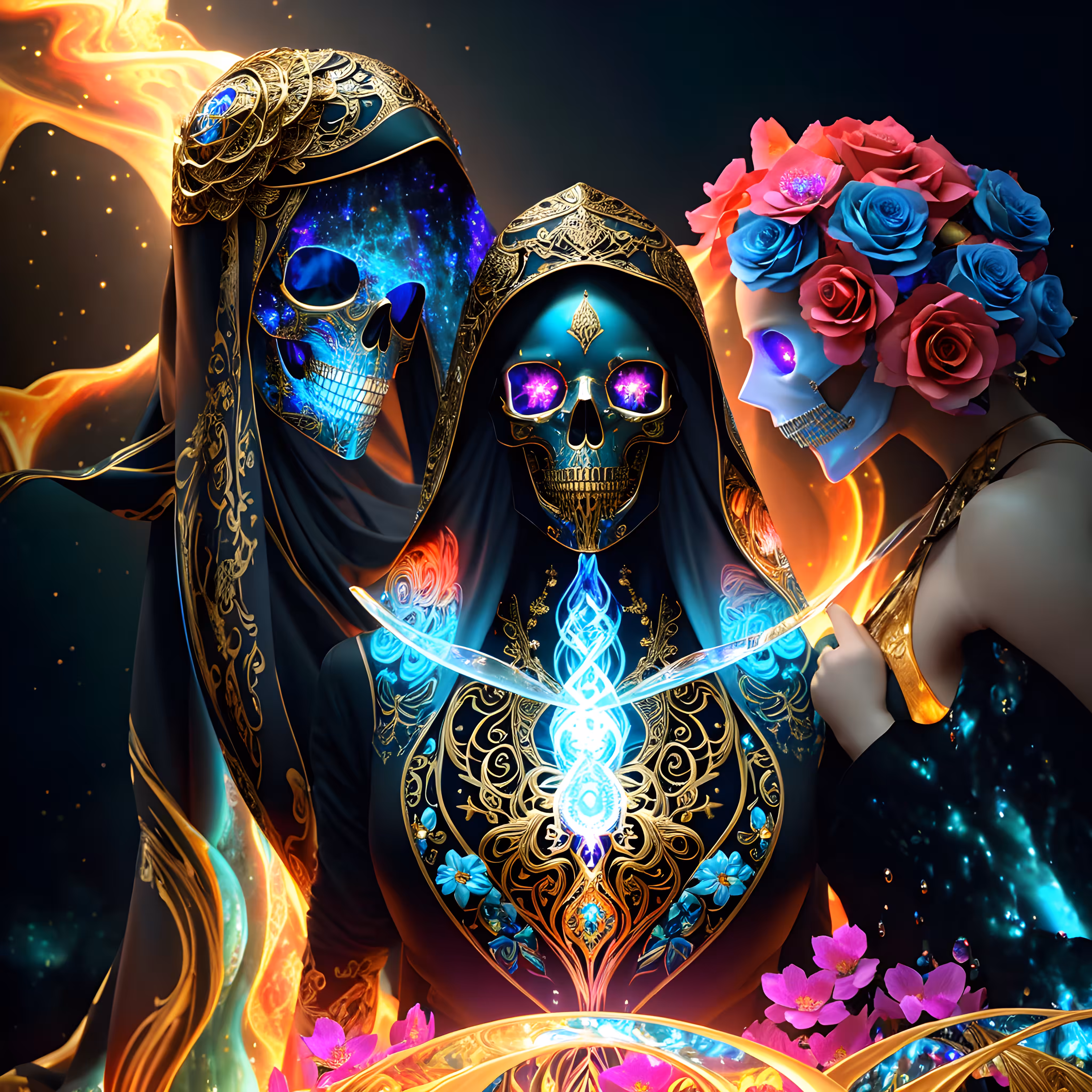 "Skull Symphony #16" 🕯️🌹💎