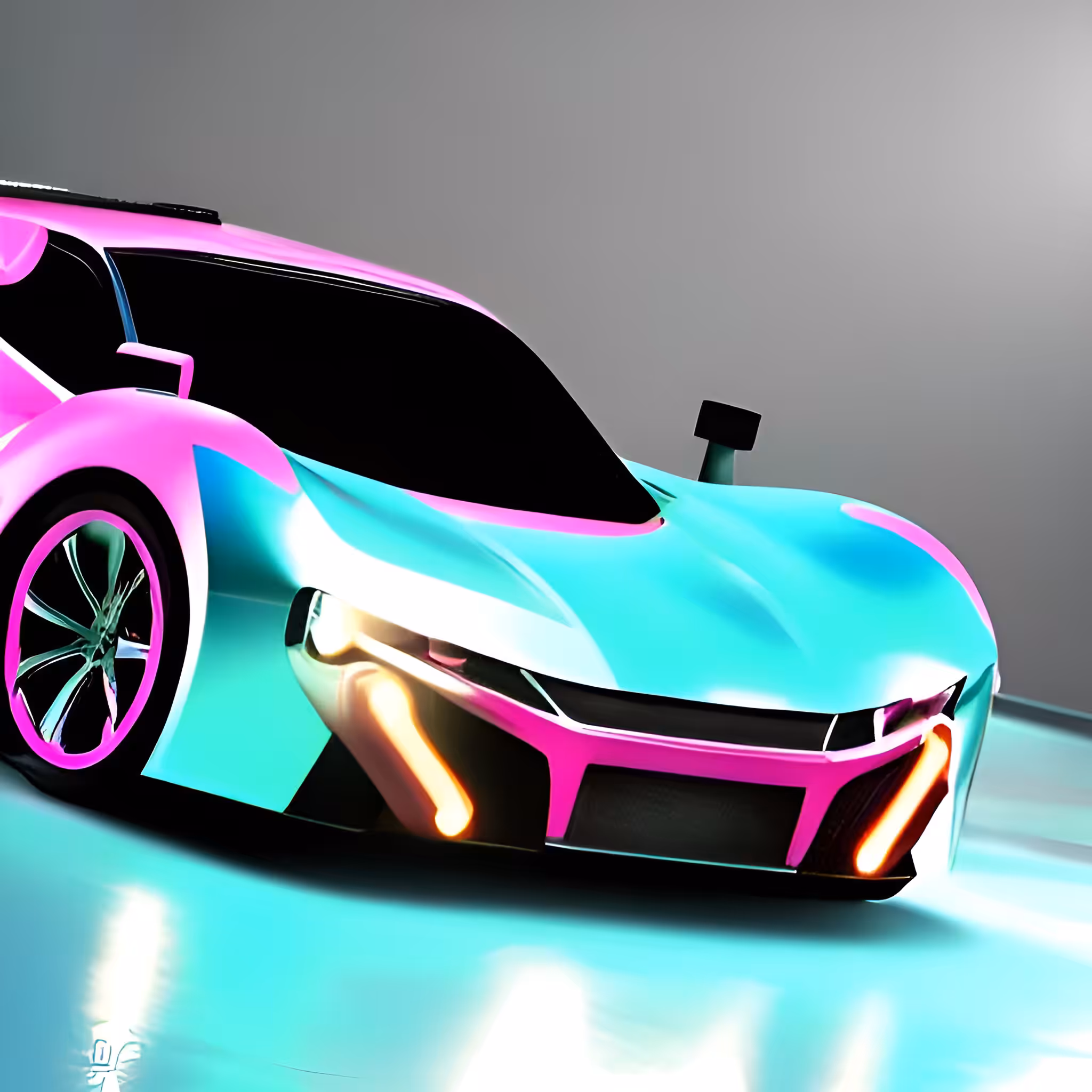 Neon Art: Sports Car