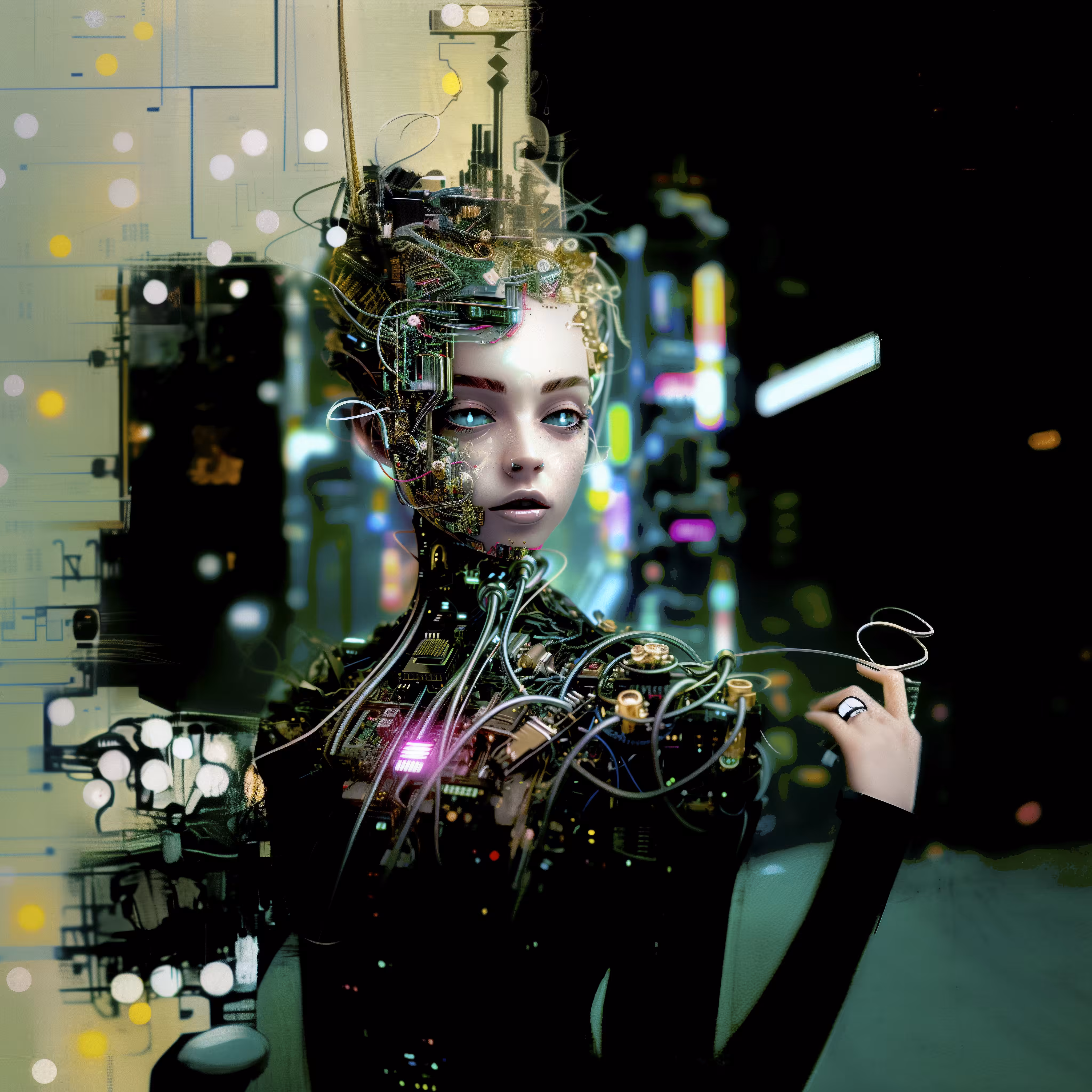 AI Cyber doll in the Summer City