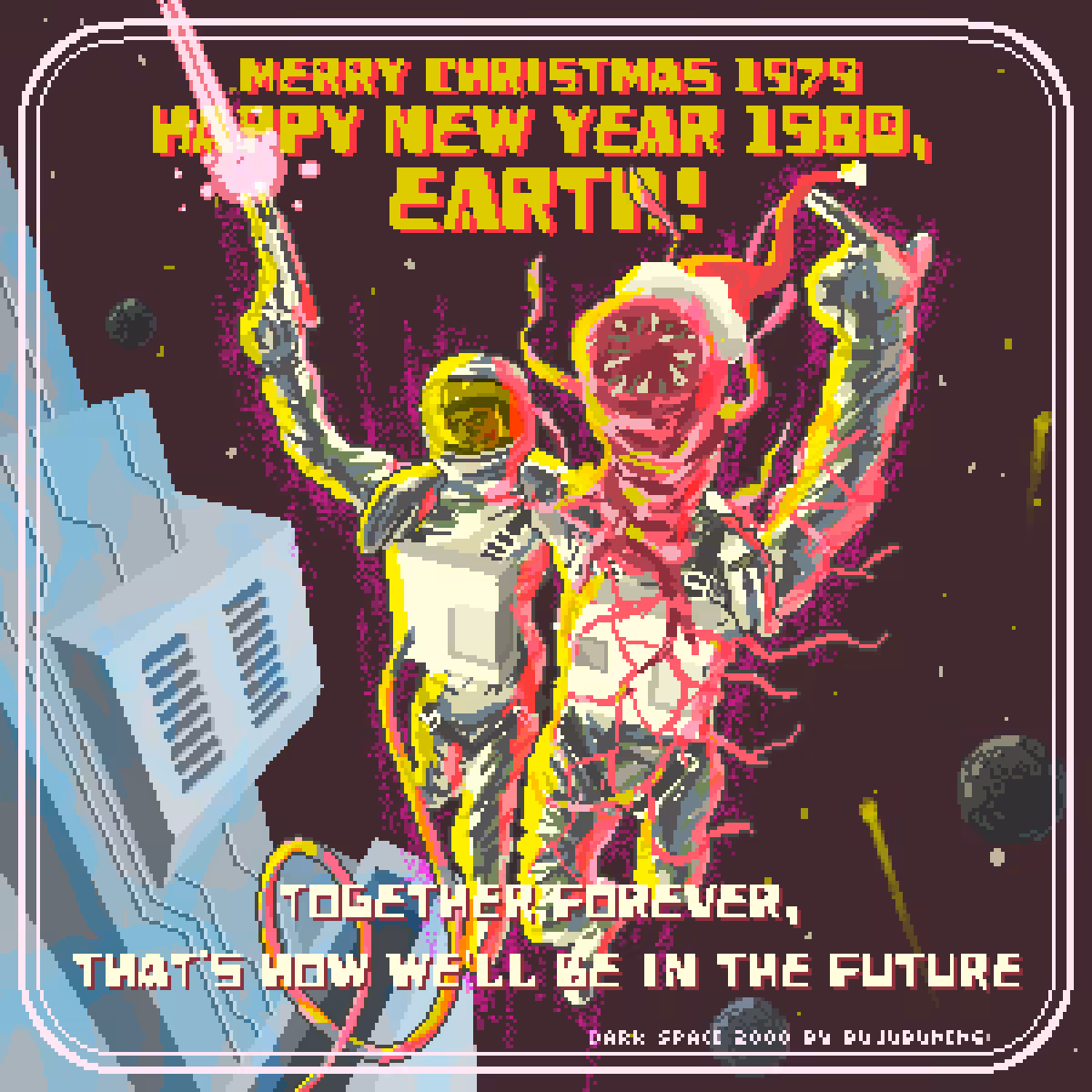MERRY CHRISTMAS 1979 & HAPPY NEW YEAR 1980, EARTH!