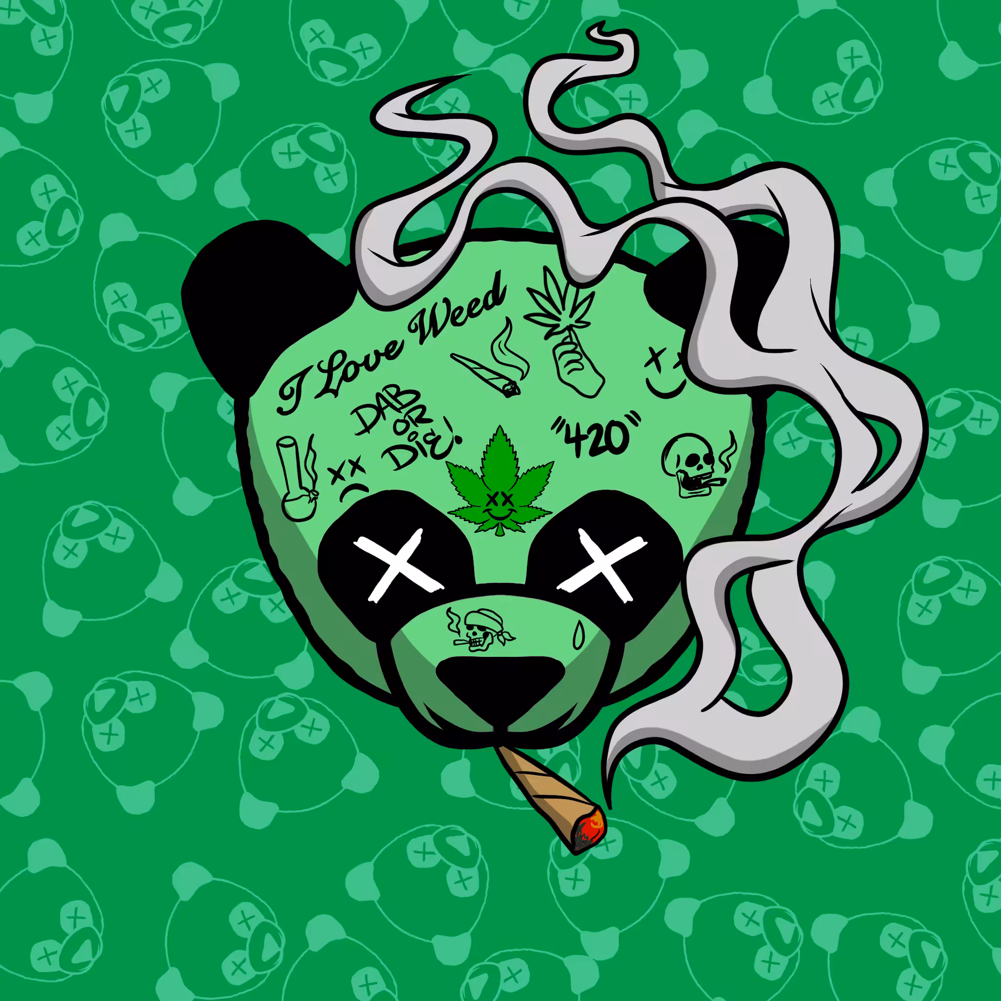 Panda Head #004