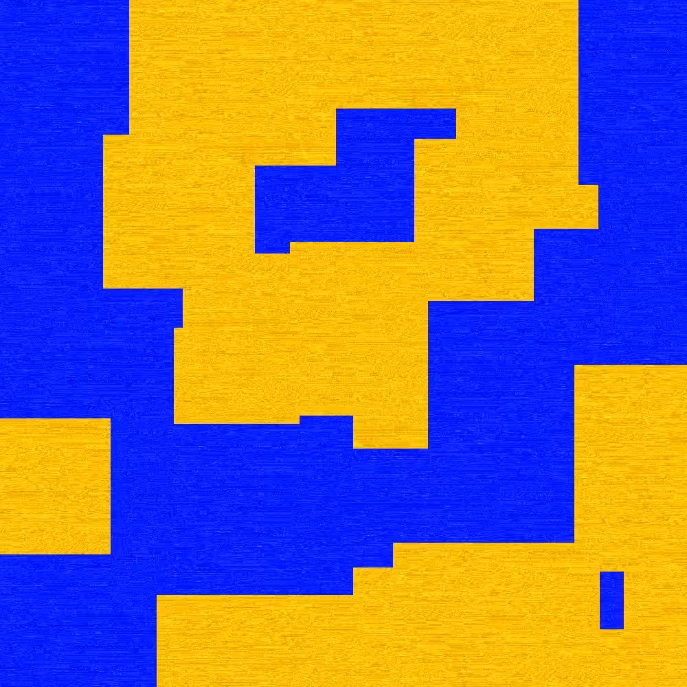 Digital Abstract Art Yellow & Blue