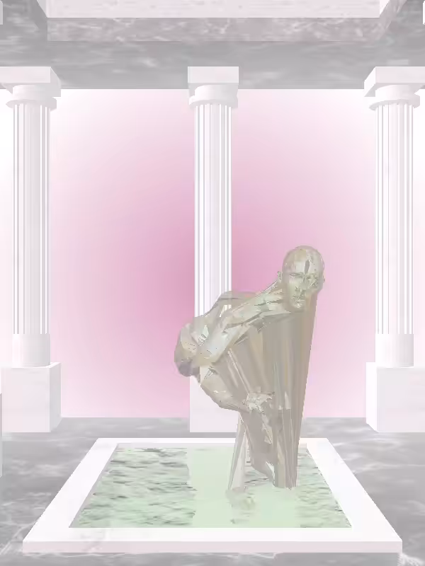 HeavenComputer: The Fading Fragmented Sneaky Olive Rust Woman #5969