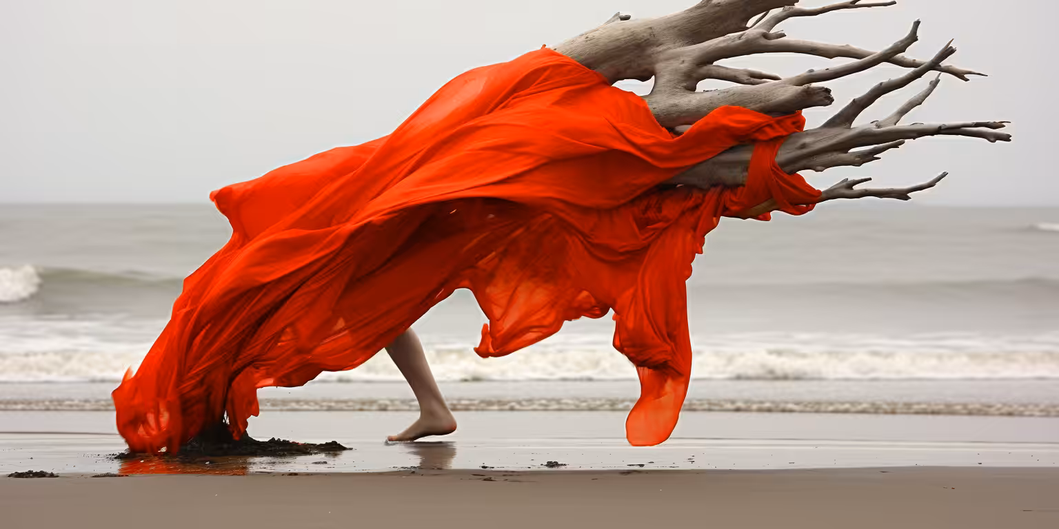 The old broken tree which turned to a woman