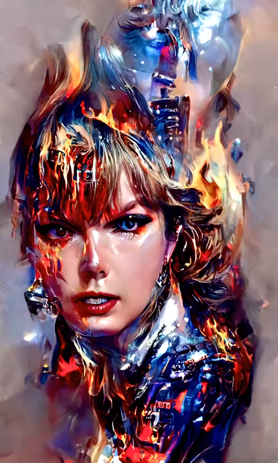 Flaming Raypunk Taylor Swift