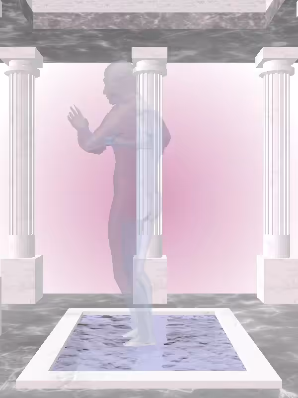 HeavenComputer: The Fading Robotic Blue Sky Man #1614