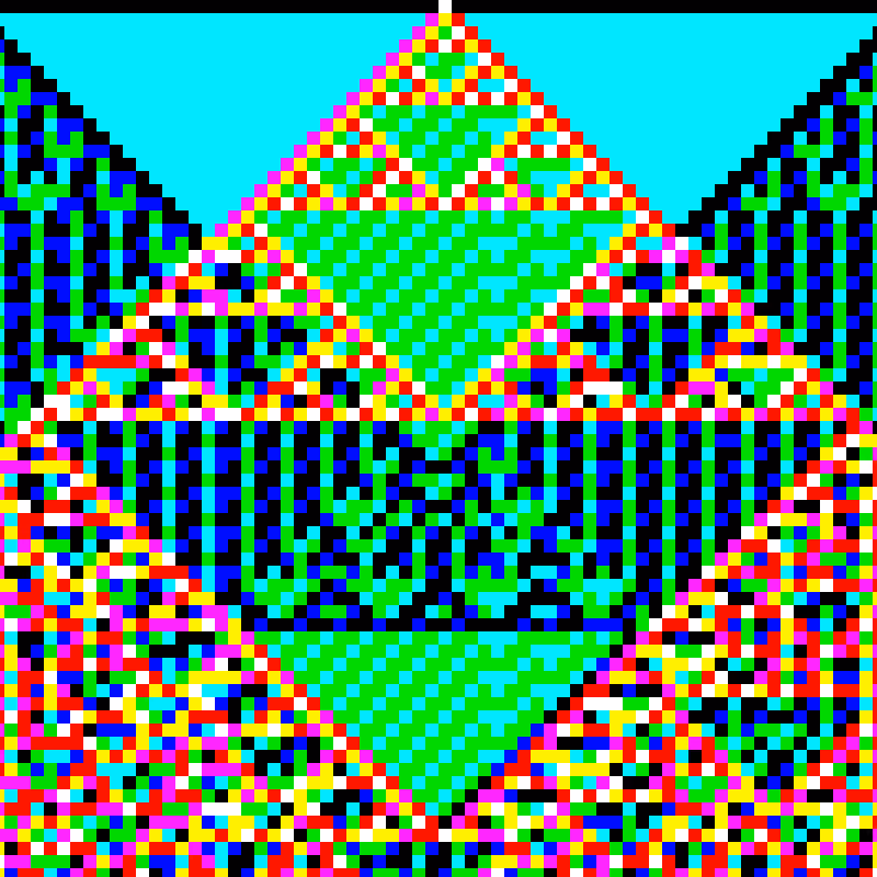 RGB Elementary Cellular Automaton #223
