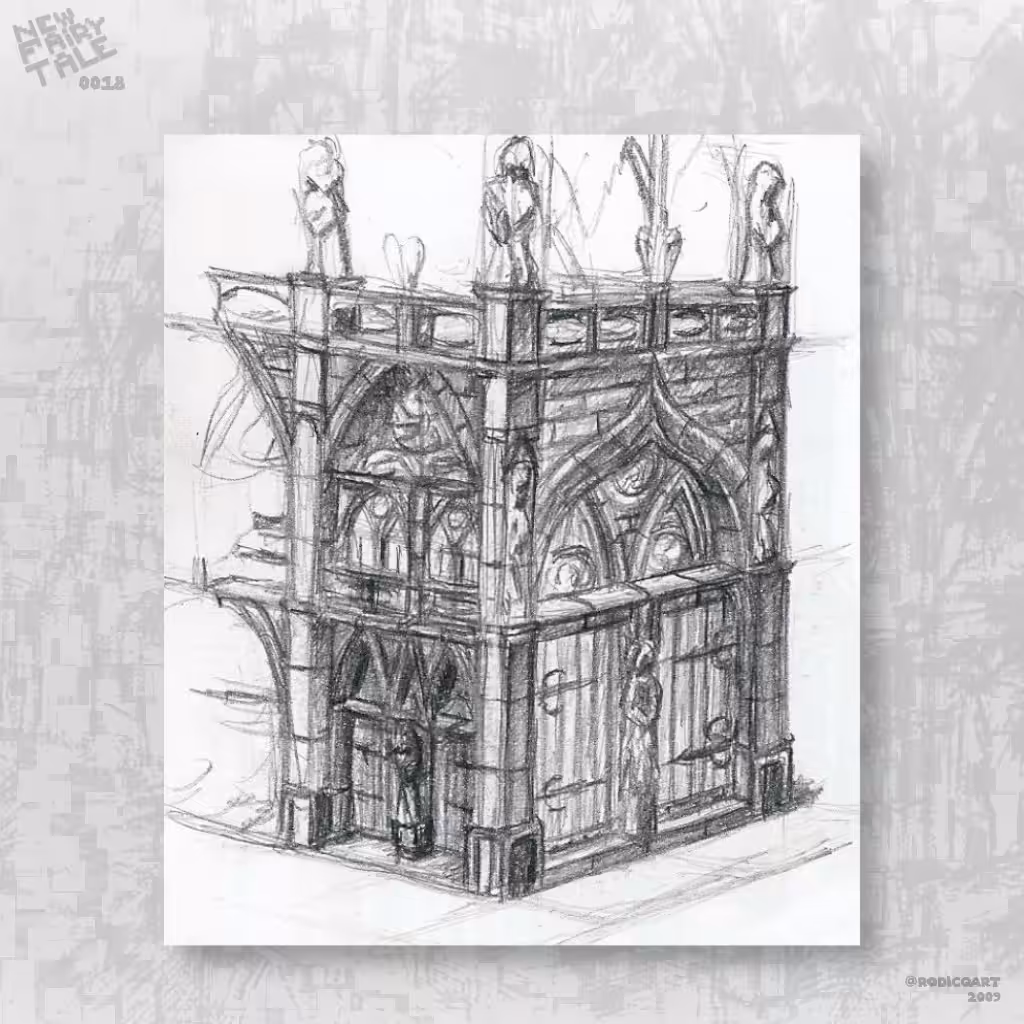 Cathedral in sketchbook 0018