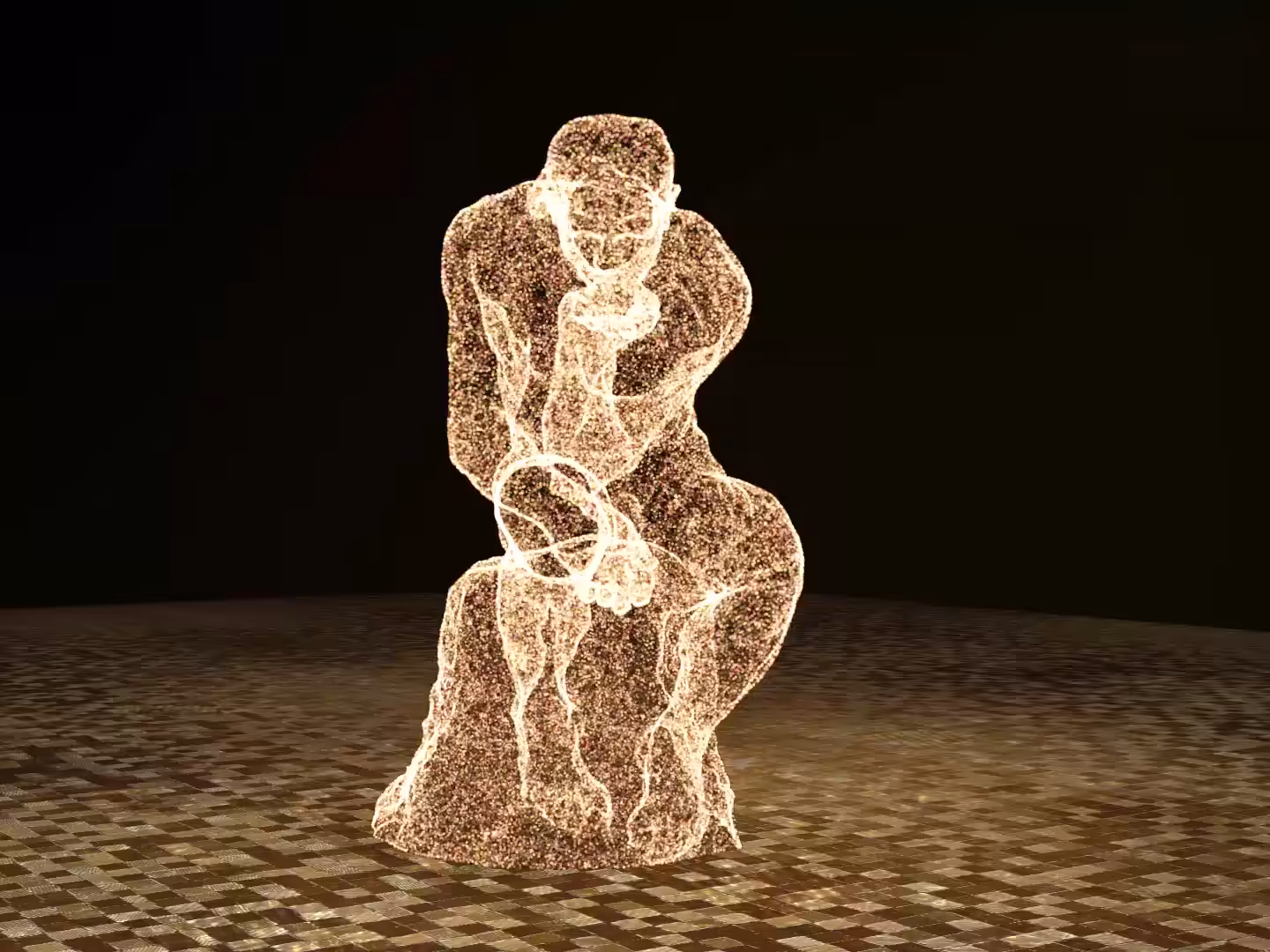 "The Thinker" inspired by Auguste Rodin 