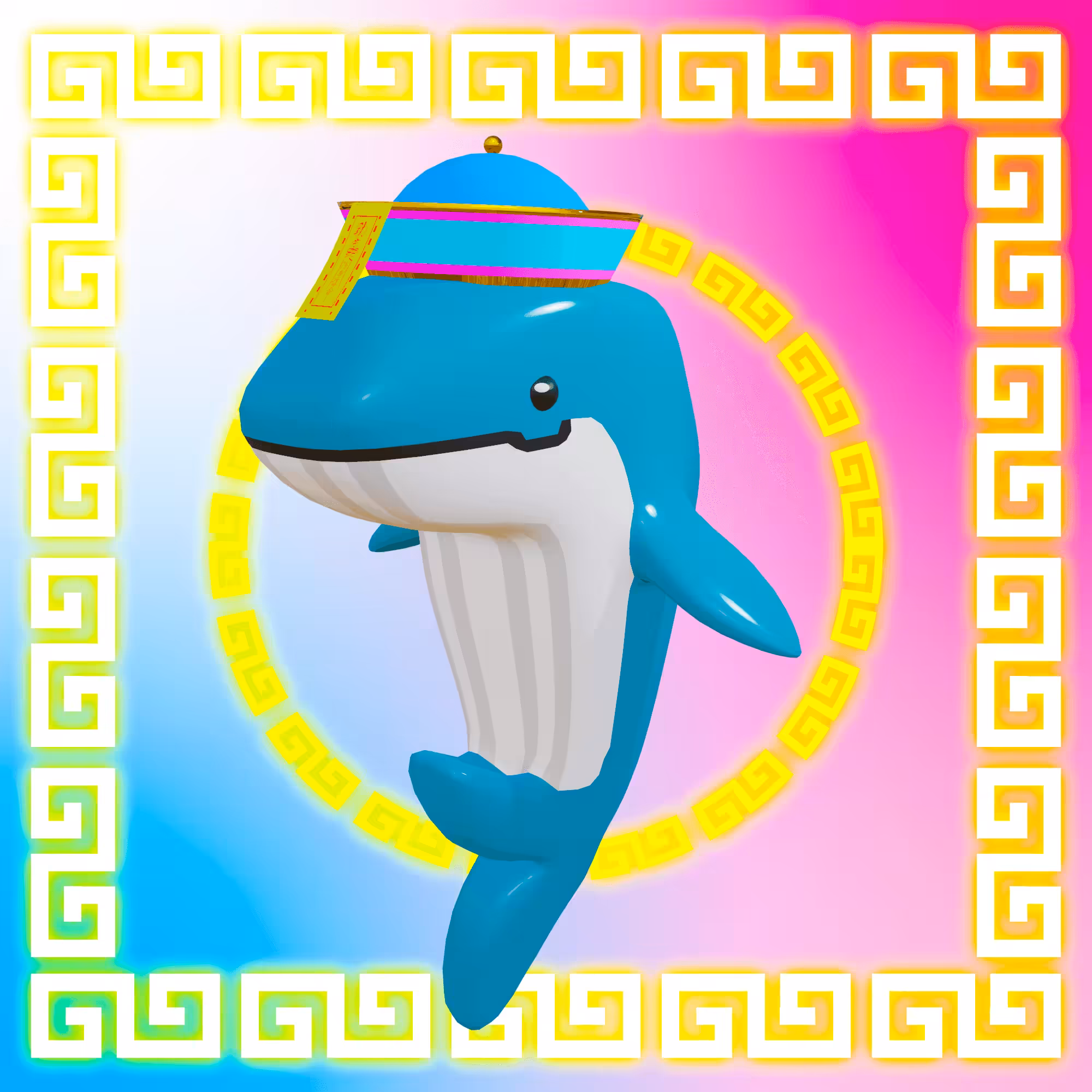 キョンシー帽子パステル_ホエール