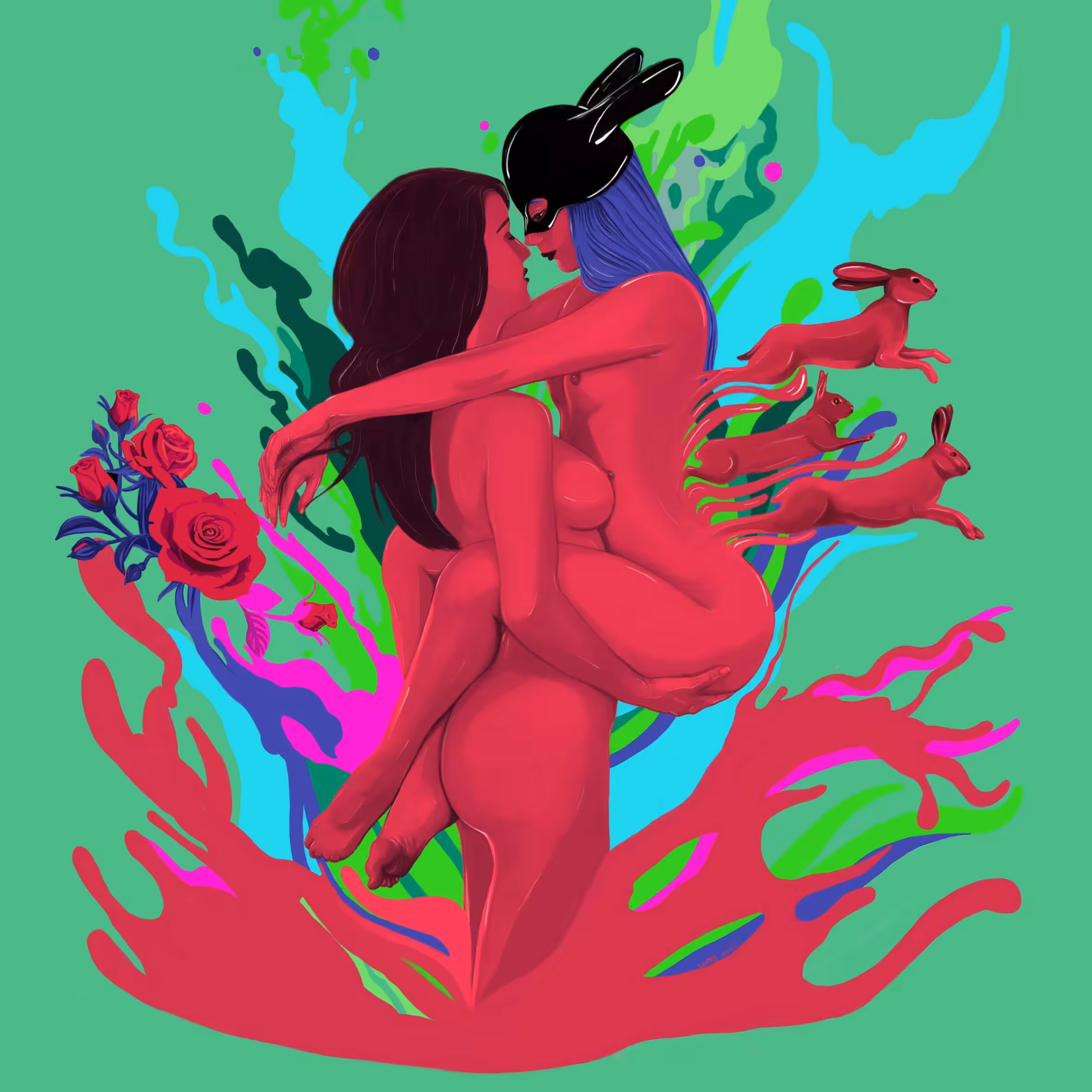 Lucky mask's make love