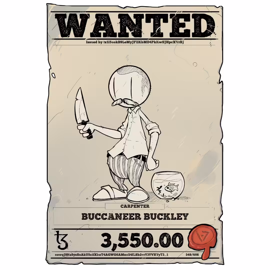 BUCCANEER BUCKLEY | TEZOS PIRATE 549/666