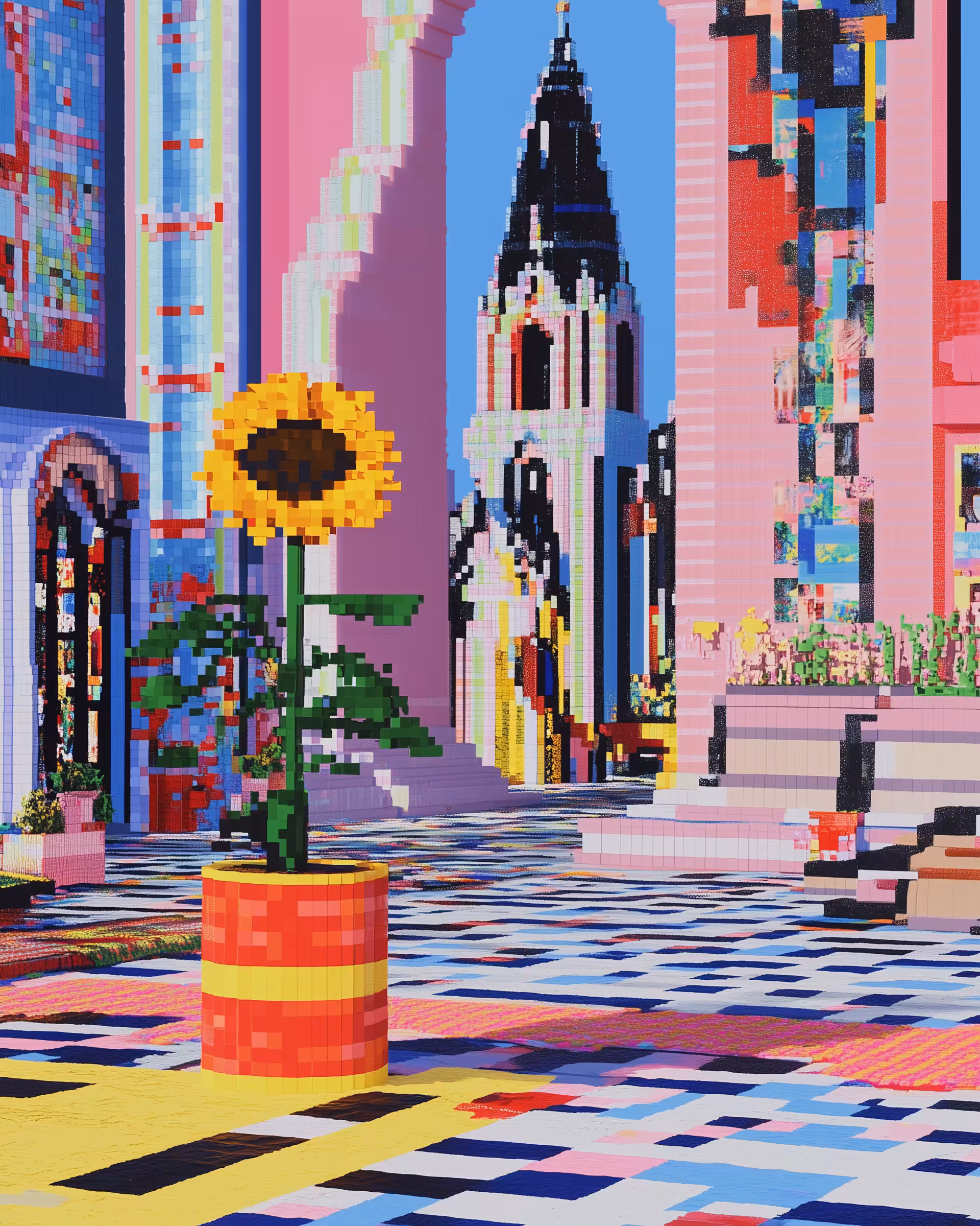 A city waking slow.
