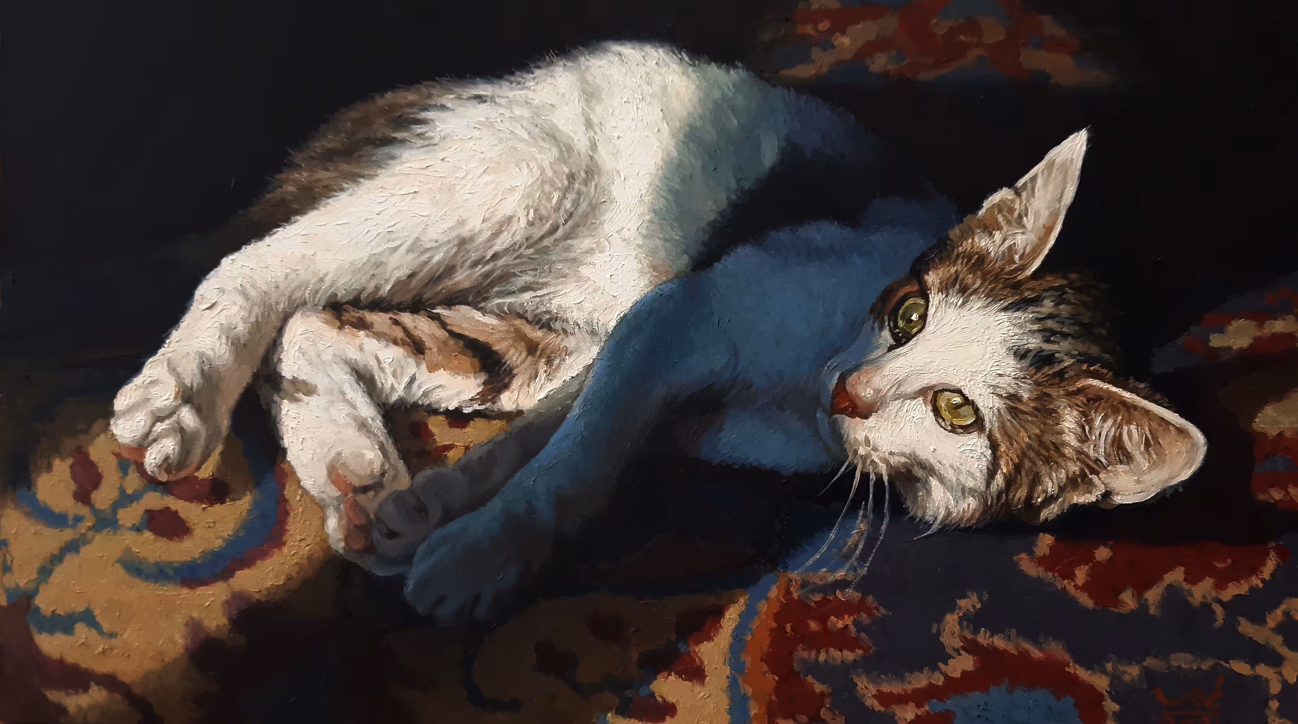 Cat on Carpet
