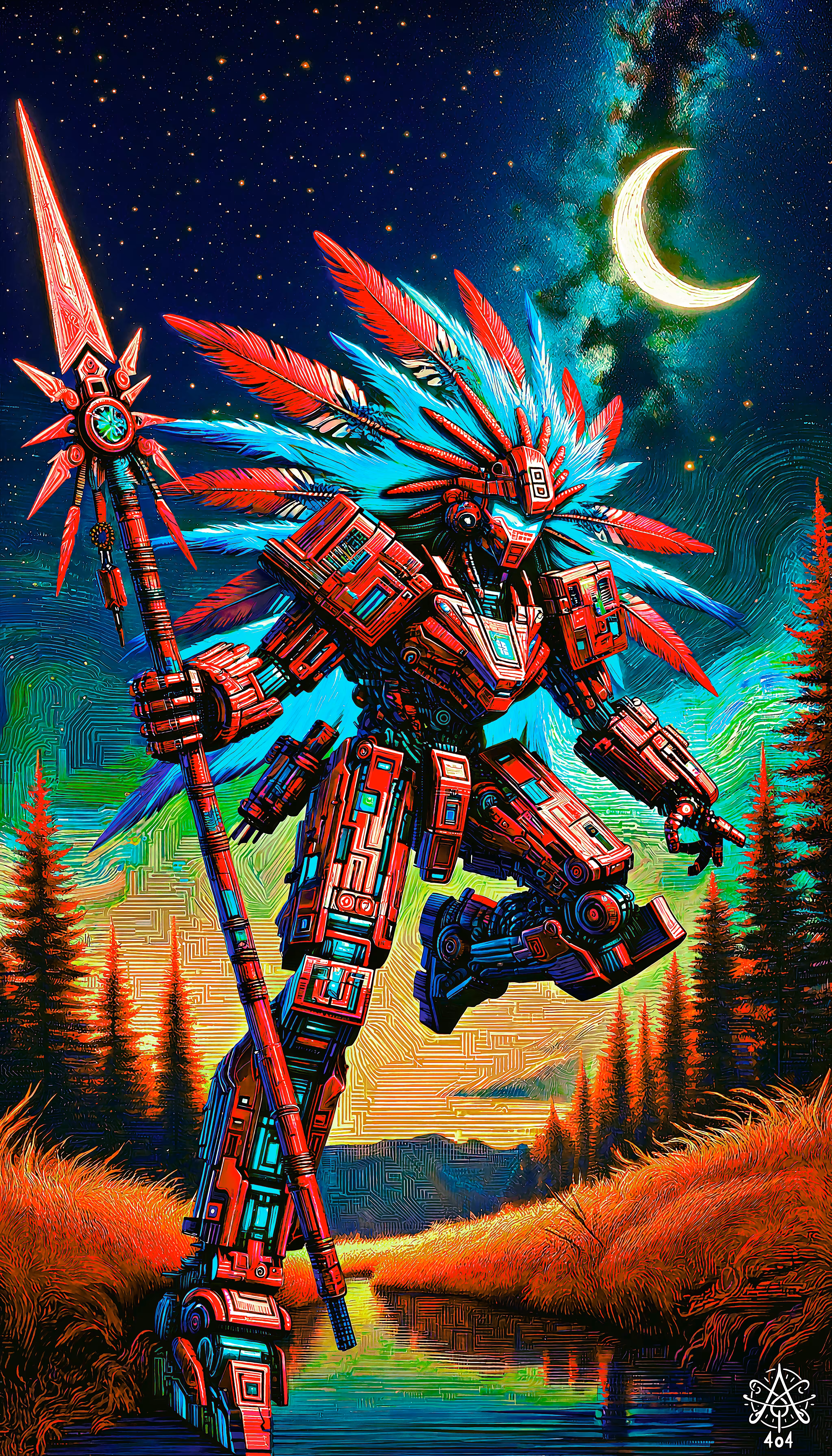CrimsonBull  - Inspired by Sitting Bull - Hunkpapa Lakota #NPW005