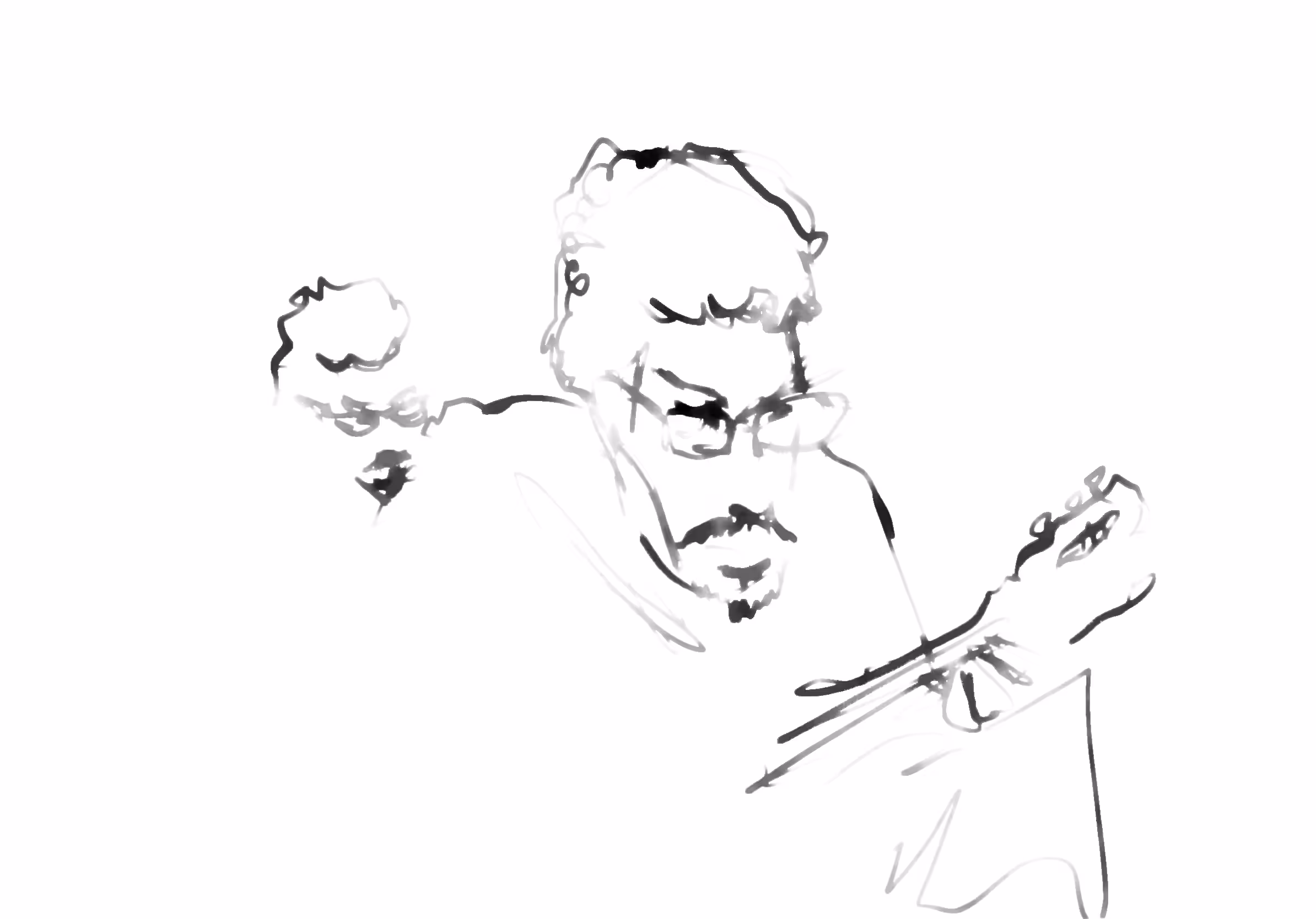 Man playing guitar in the morning