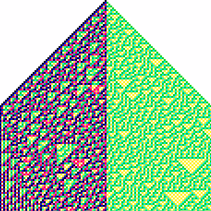 RGB Elementary Cellular Automaton #646