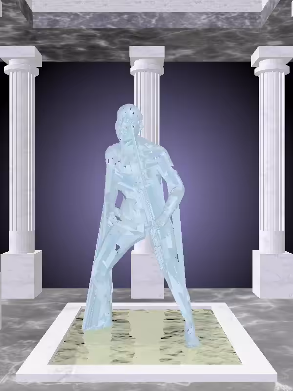 HeavenComputer: The Fragmented Kicking Ethereal Blue Woman #3127