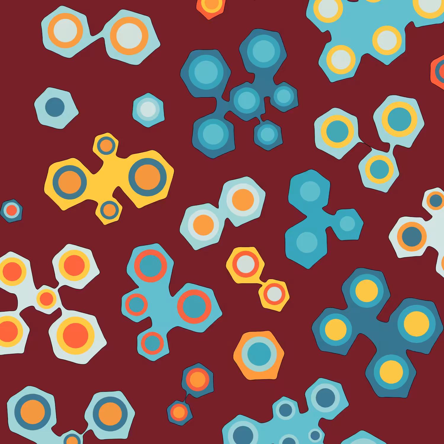 Geometric colorful shapes (Free edition) #29