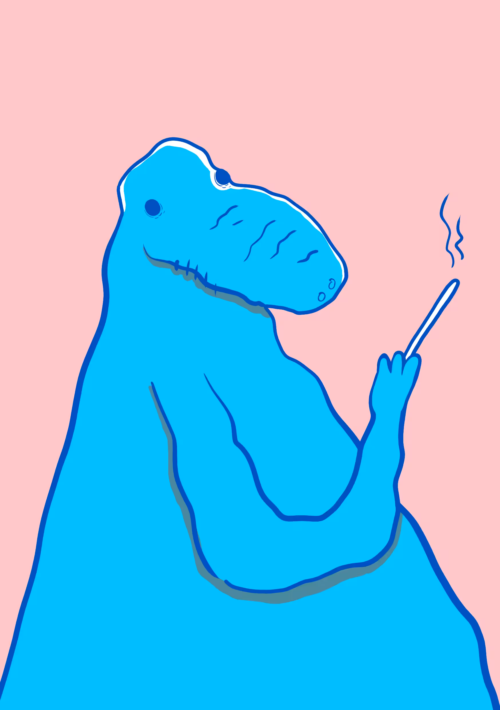 strangeshit#2 - smoking dinosaur