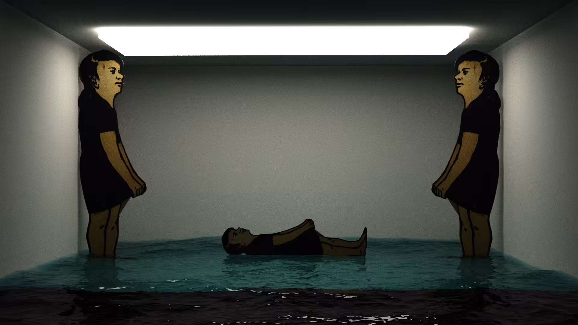 "Two humanoids in a windowless room"-26