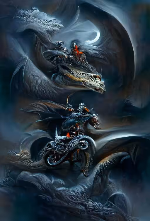The dragons glide to earth