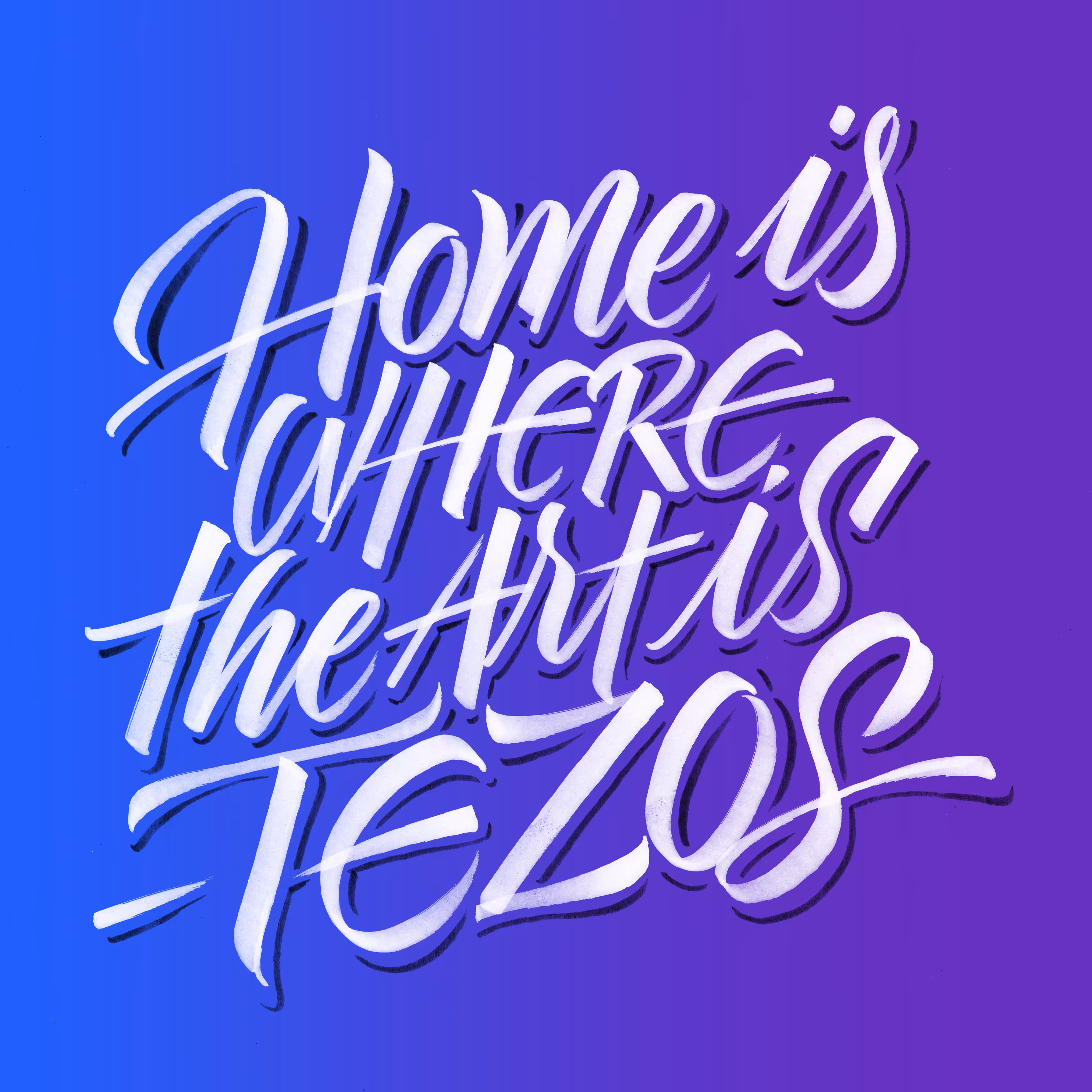 Home is where the art is TEZOS - Brushpen #1